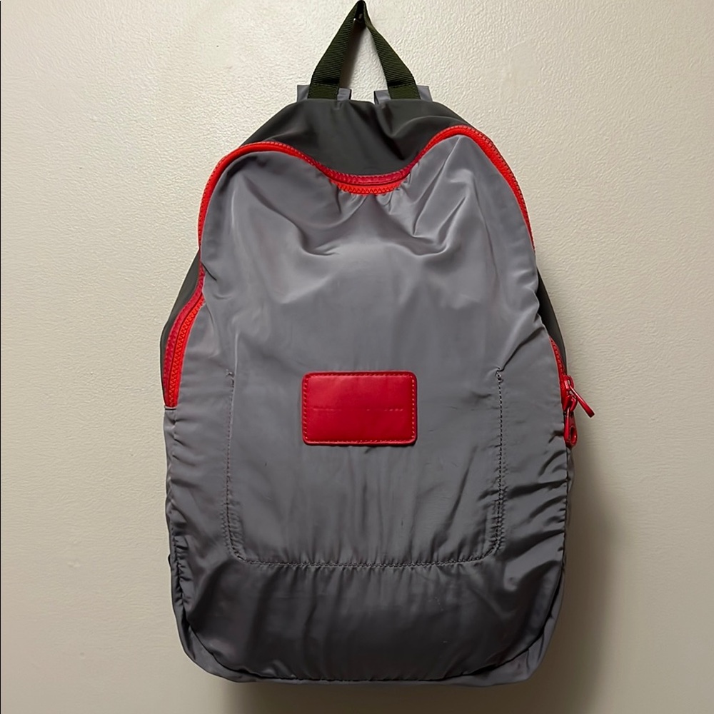Stylish Marc Jacobs Gray and Red Backpack